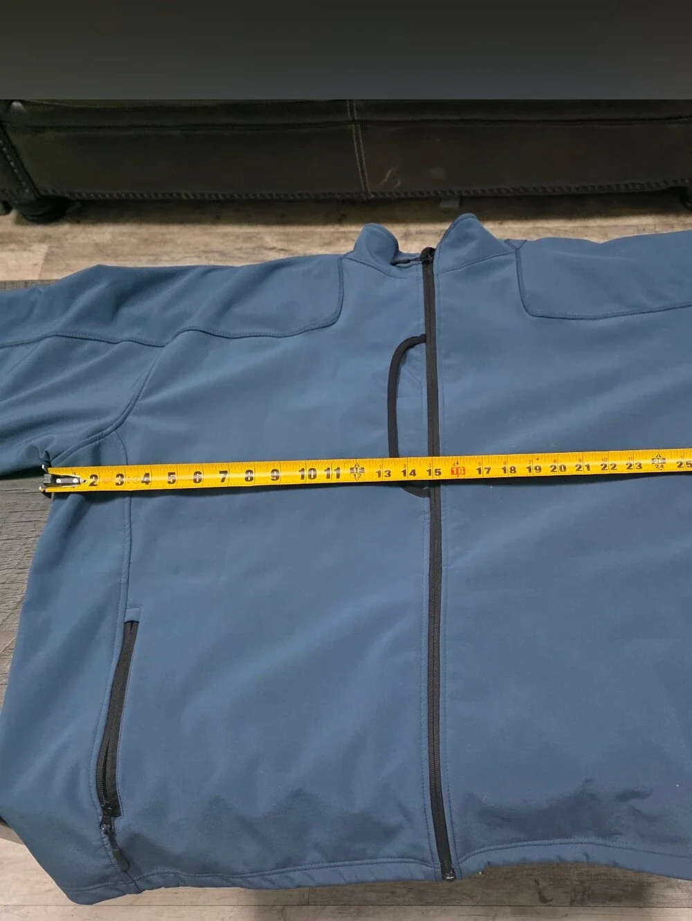 Men's Synrgy Softshell Fleece Lined Jacket in a gray-blue colorway w black (3xl)